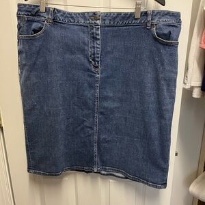 Talbots Blue Jean Mini Skirt